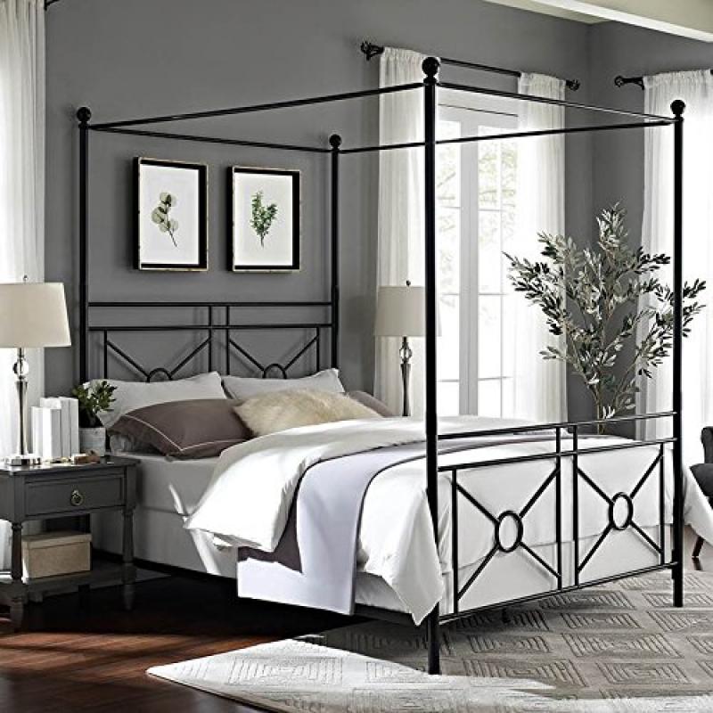 MONTGOMERY CANOPY BED, QUEEN  IN BLACK